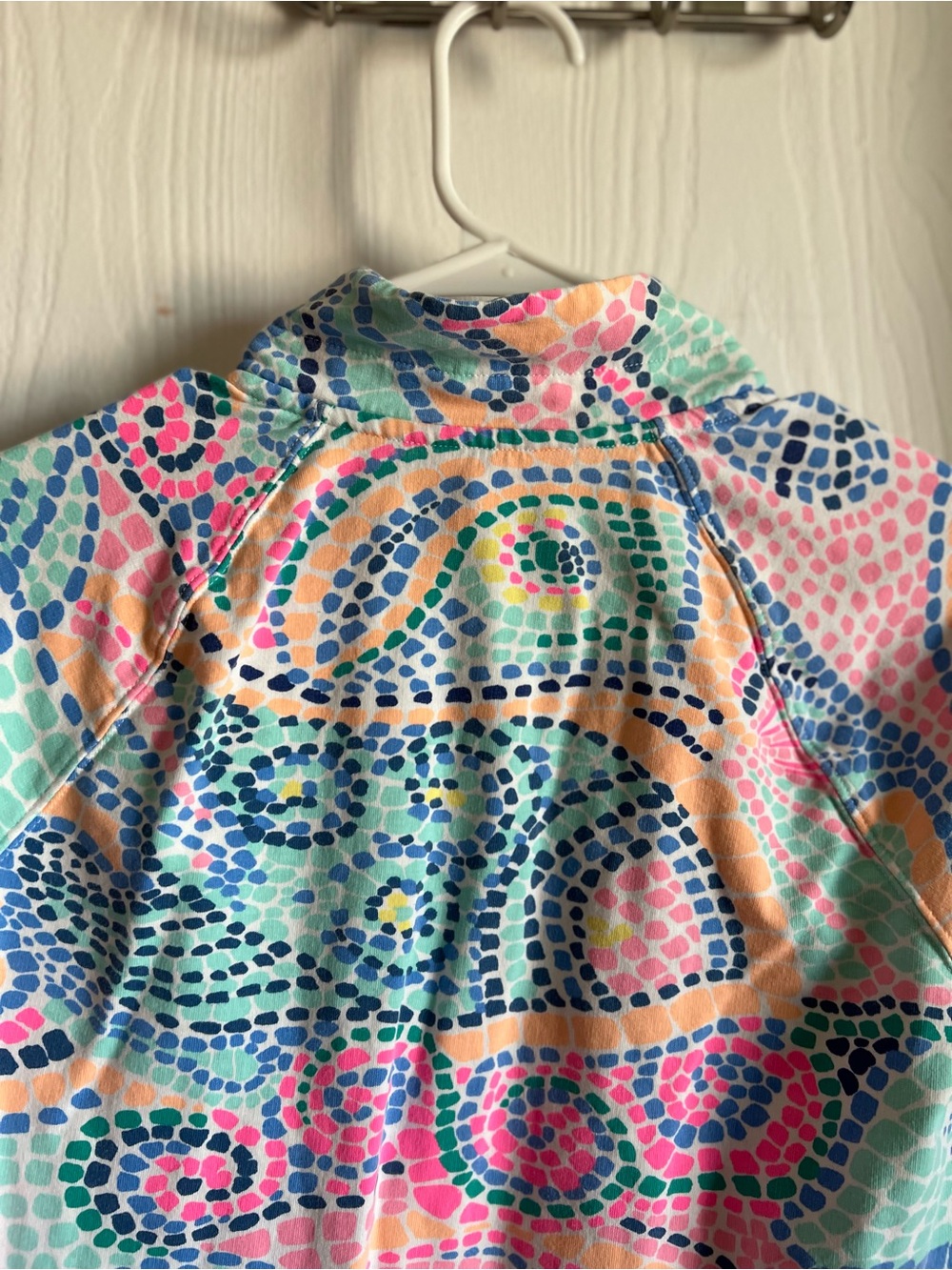 Lilly Pulitzer Skipper Popover Title Wave Mosaic 1/2 Zip Long Sleeve Size S - Picture 10 of 14